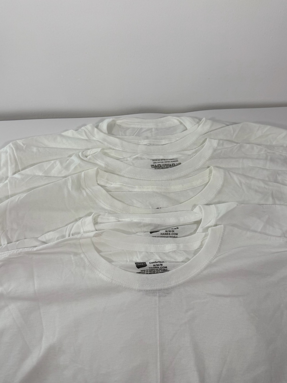 Hanes Men 6 Pack Classic White Crew Neck T-Shirt - Hanes